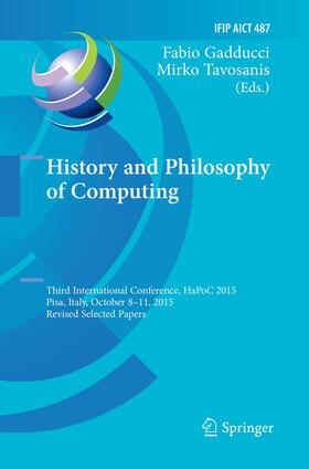 Tavosanis / Gadducci |  History and Philosophy of Computing | Buch |  Sack Fachmedien