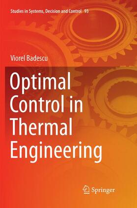 Badescu |  Optimal Control in Thermal Engineering | Buch |  Sack Fachmedien