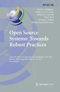 Balaguer / Di Cosmo / Zacchiroli |  Open Source Systems: Towards Robust Practices | Buch |  Sack Fachmedien