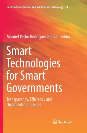 Rodríguez Bolívar |  Smart Technologies for Smart Governments | Buch |  Sack Fachmedien