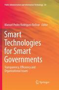 Rodríguez Bolívar |  Smart Technologies for Smart Governments | Buch |  Sack Fachmedien