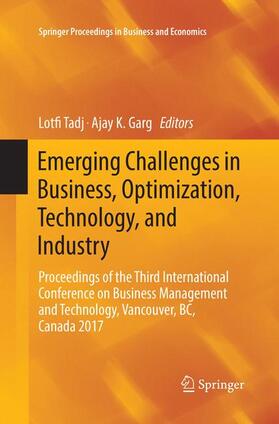 Garg / Tadj |  Emerging Challenges in Business, Optimization, Technology, and Industry | Buch |  Sack Fachmedien