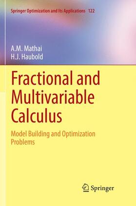 Haubold / Mathai | Fractional and Multivariable Calculus | Buch | 978-3-319-86754-0 | sack.de