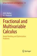 Haubold / Mathai |  Fractional and Multivariable Calculus | Buch |  Sack Fachmedien