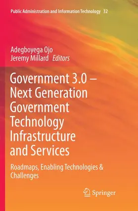 Millard / Ojo |  Government 3.0 - Next Generation Government Technology Infrastructure and Services | Buch |  Sack Fachmedien