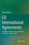 Zipperle |  EU International Agreements | Buch |  Sack Fachmedien
