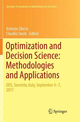 Sterle / Sforza |  Optimization and Decision Science: Methodologies and Applications | Buch |  Sack Fachmedien