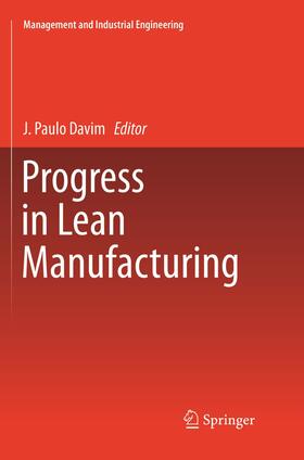 Davim |  Progress in Lean Manufacturing | Buch |  Sack Fachmedien