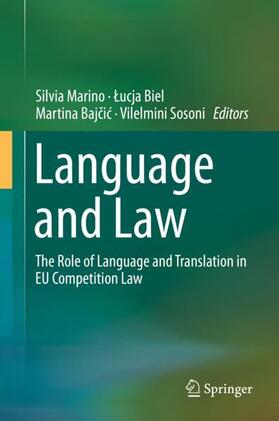 Marino / Sosoni / Biel |  Language and Law | Buch |  Sack Fachmedien