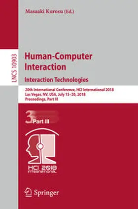 Kurosu |  Human-Computer Interaction. Interaction Technologies | eBook | Sack Fachmedien