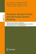 Gulden / Reinhartz-Berger / Bera |  Enterprise, Business-Process and Information Systems Modeling | Buch |  Sack Fachmedien