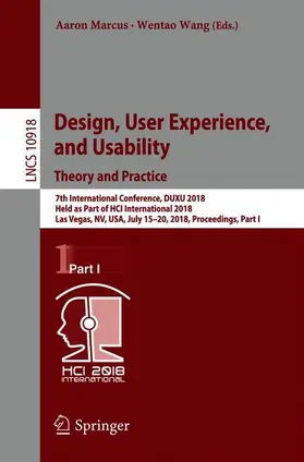 Wang / Marcus |  Design, User Experience, and Usability: Theory and Practice | Buch |  Sack Fachmedien