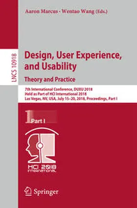 Marcus / Wang |  Design, User Experience, and Usability: Theory and Practice | eBook | Sack Fachmedien