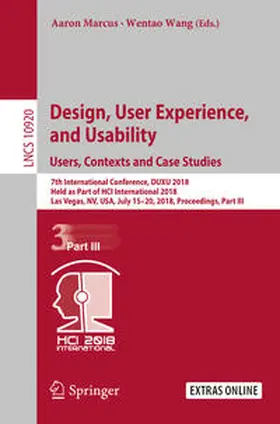 Marcus / Wang |  Design, User Experience, and Usability: Users, Contexts and Case Studies | eBook | Sack Fachmedien