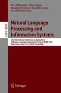 Silberztein / Atigui / Meziane |  Natural Language Processing and Information Systems | Buch |  Sack Fachmedien