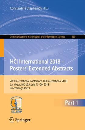 Stephanidis |  HCI International 2018 ¿ Posters' Extended Abstracts | Buch |  Sack Fachmedien