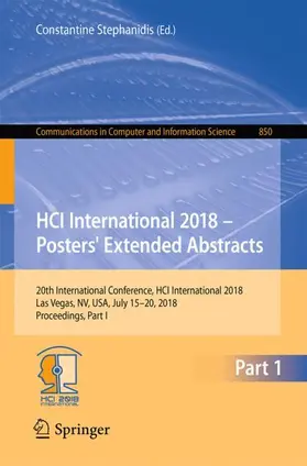 Stephanidis |  HCI International 2018 - Posters' Extended Abstracts | Buch |  Sack Fachmedien