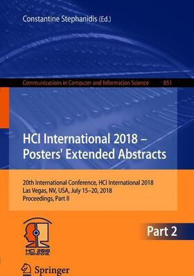 Stephanidis |  HCI International 2018 ¿ Posters' Extended Abstracts | Buch |  Sack Fachmedien