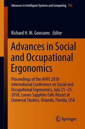 Goossens |  Advances in Social and Occupational Ergonomics | Buch |  Sack Fachmedien