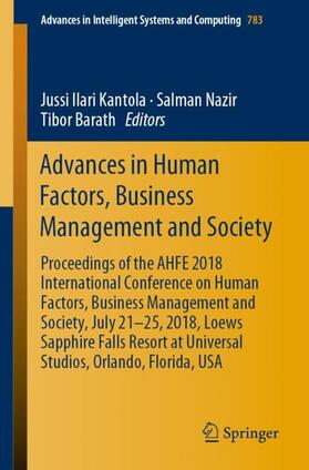 Kantola / Barath / Nazir |  Advances in Human Factors, Business Management and Society | Buch |  Sack Fachmedien