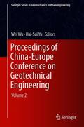 Yu / Wu |  Proceedings of China-Europe Conference on Geotechnical Engineering | Buch |  Sack Fachmedien