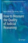 Ng / Bencze |  How to Measure the Quality of Judicial Reasoning | Buch |  Sack Fachmedien
