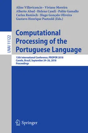 Villavicencio / Moreira / Abad |  Computational Processing of the Portuguese Language | eBook | Sack Fachmedien