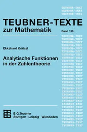 Krätzel |  Analytische Funktionen in der Zahlentheorie | eBook | Sack Fachmedien