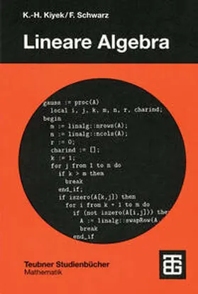 Kiyek / Schwarz | Lineare Algebra | E-Book | www.sack.de