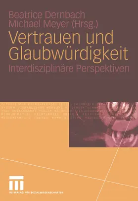 Dernbach / Meyer | Vertrauen und Glaubwürdigkeit | E-Book | www.sack.de