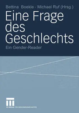 Boekle / Ruf | Eine Frage des Geschlechts | E-Book | www.sack.de
