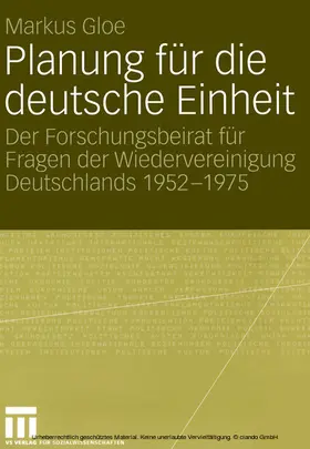 Gloe |  Planung für die deutsche Einheit | eBook | Sack Fachmedien