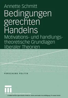 Schmitt | Bedingungen gerechten Handelns | E-Book | www.sack.de
