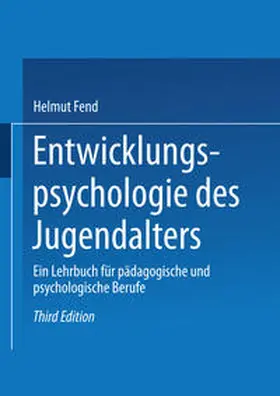 Fend |  Entwicklungspsychologie des Jugendalters | eBook | Sack Fachmedien