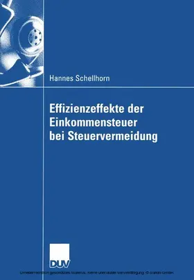 Schellhorn | Effizienzeffekte der Einkommensteuer bei Steuervermeidung | E-Book | www.sack.de