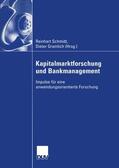 Gramlich / Schmidt |  Kapitalmarktforschung und Bankmanagement | Buch |  Sack Fachmedien