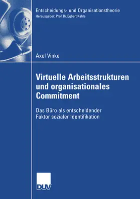 Vinke | Virtuelle Arbeitsstrukturen und organisationales Commitment | E-Book | www.sack.de