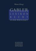 Winter |  Gabler Lexikon Recht in der Wirtschaft | Buch |  Sack Fachmedien