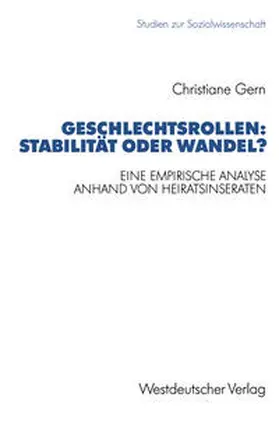 Geschlechtsrollen: Stabilität oder Wandel? | E-Book | www.sack.de