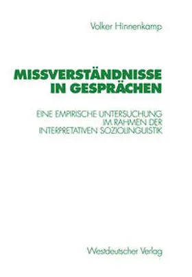 Hinnenkamp |  Mißverständnisse in Gesprächen | eBook | Sack Fachmedien