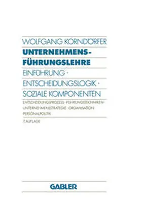 Korndörfer | Unternehmensführungslehre | E-Book | sack.de