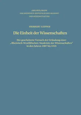 Lepper |  Die Einheit der Wissenschaften | eBook | Sack Fachmedien