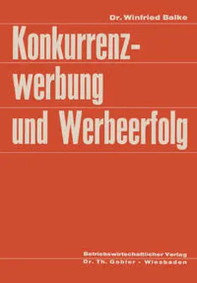 Balke | Konkurrenzwerbung und Werbeerfolg | E-Book | www.sack.de