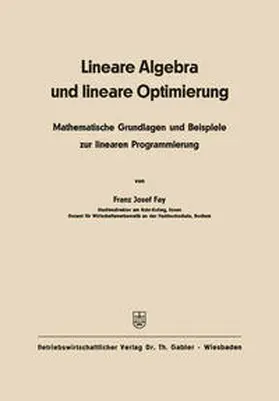 Fay |  Lineare Algebra und lineare Optimierung | eBook | Sack Fachmedien