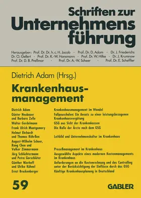 Adam |  Krankenhausmanagement | Buch |  Sack Fachmedien