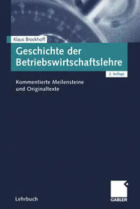 Brockhoff | Geschichte der Betriebswirtschaftslehre | E-Book | www.sack.de