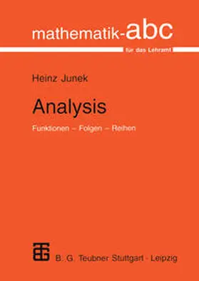 Junek |  Analysis | eBook | Sack Fachmedien