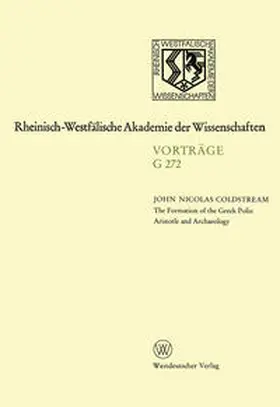 Coldstream |  The Formation of the Greek Polis: Aristotle and Archeology | eBook | Sack Fachmedien