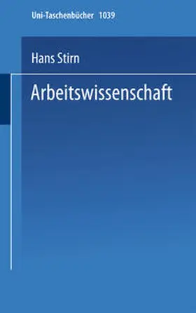 Stirn |  Arbeitswissenschaft | eBook | Sack Fachmedien