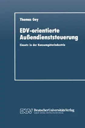 Gey | EDV-orientierte Außendienststeuerung | E-Book | www.sack.de